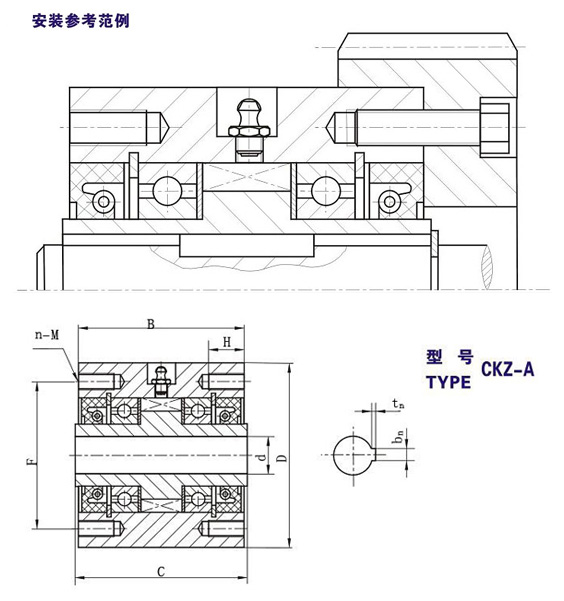 CKZ-A超越單向離合器結構圖 CKZ-A超越單向離合器結構圖